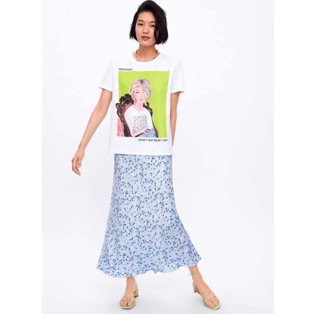 Zara “Positive Rules” Graphic T-shirt